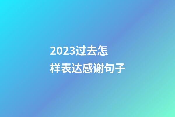 2023过去怎样表达感谢句子