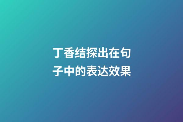 丁香结探出在句子中的表达效果