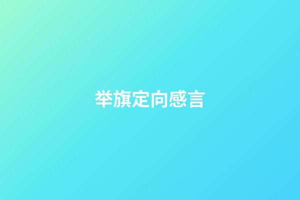 举旗定向感言