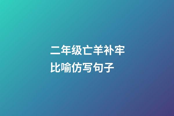 二年级亡羊补牢比喻仿写句子