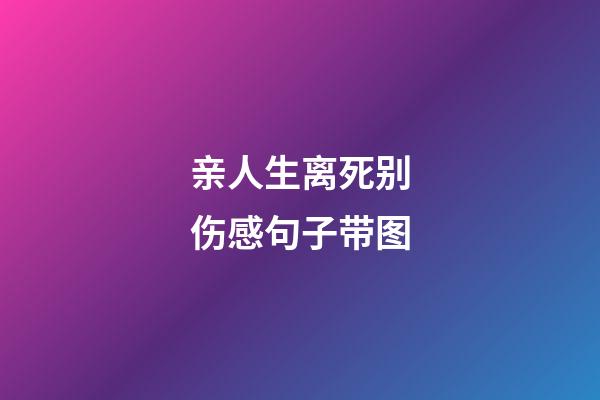 亲人生离死别伤感句子带图