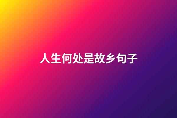 人生何处是故乡句子