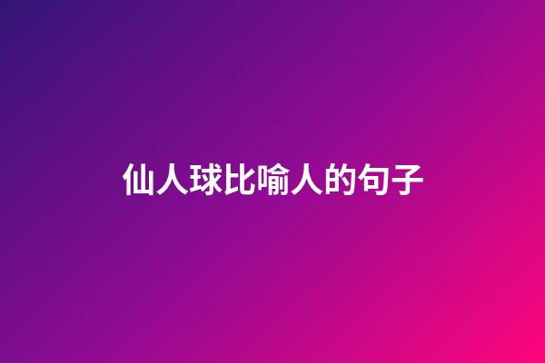 仙人球比喻人的句子