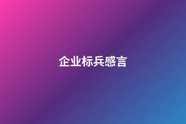 企业标兵感言