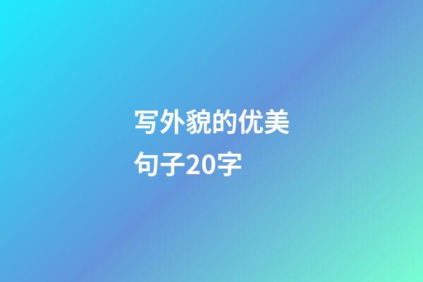 写外貌的优美句子20字