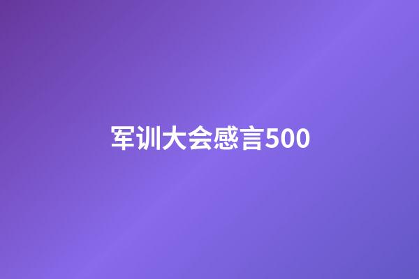 军训大会感言500