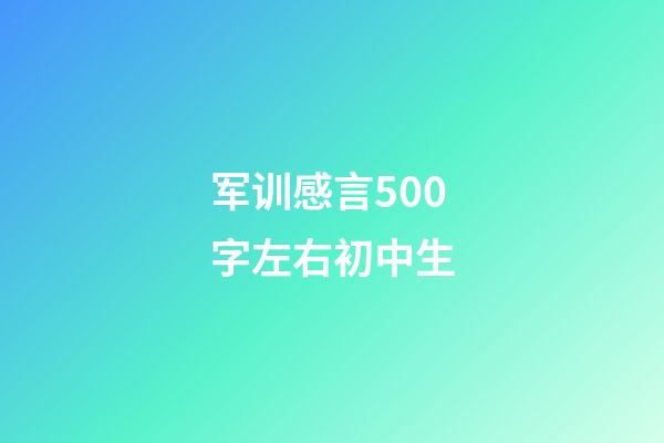 军训感言500字左右初中生