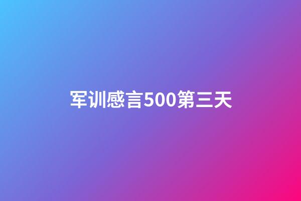 军训感言500第三天