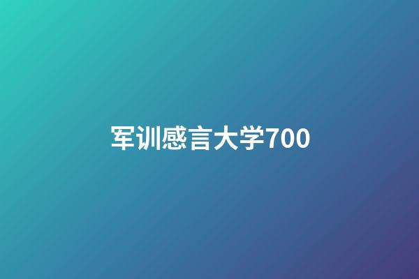 军训感言大学700