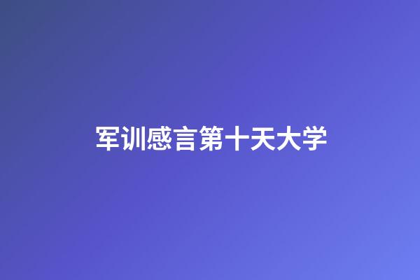 军训感言第十天大学