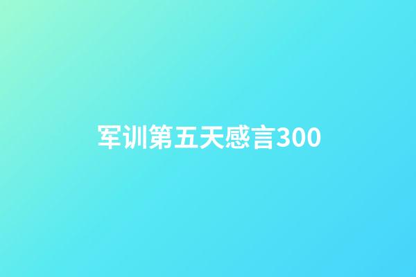 军训第五天感言300