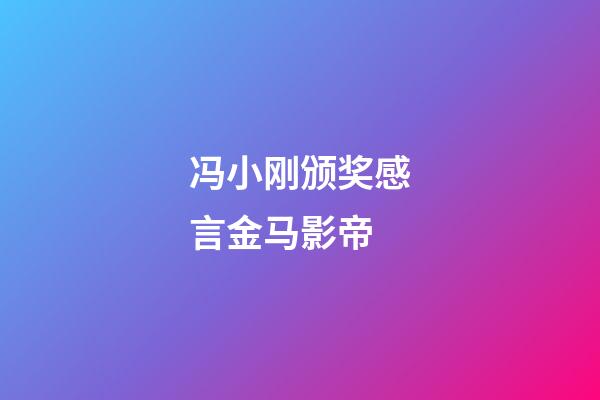 冯小刚颁奖感言金马影帝