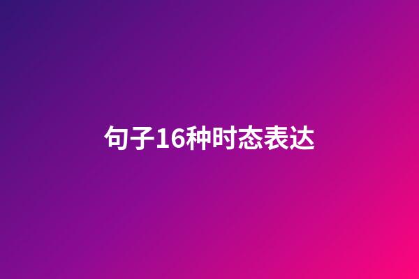 句子16种时态表达