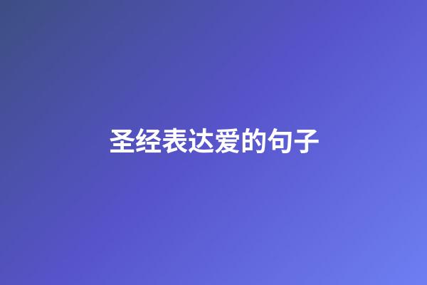 圣经表达爱的句子