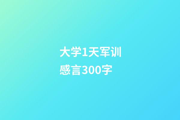 大学1天军训感言300字