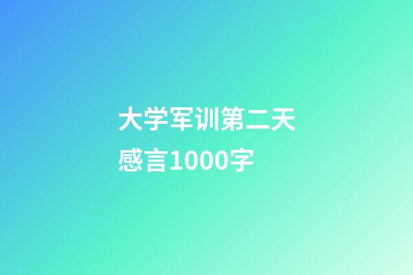 大学军训第二天感言1000字