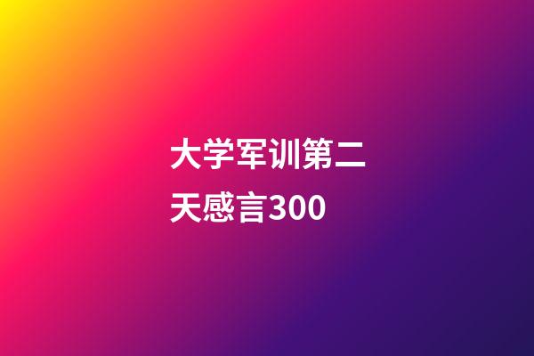 大学军训第二天感言300