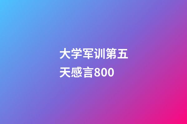 大学军训第五天感言800