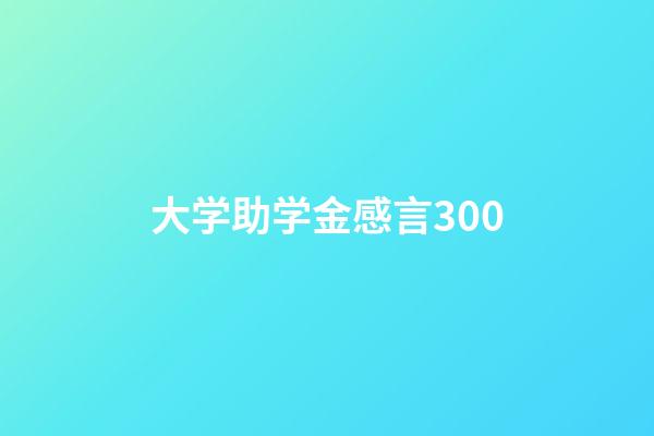 大学助学金感言300