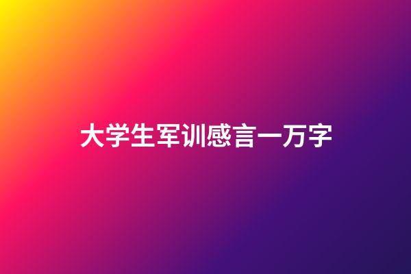 大学生军训感言一万字