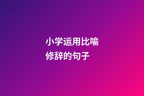 小学运用比喻修辞的句子