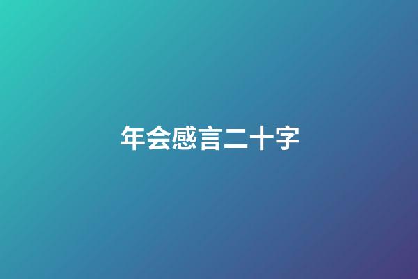 年会感言二十字