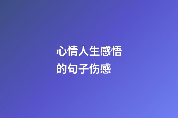 心情人生感悟的句子伤感