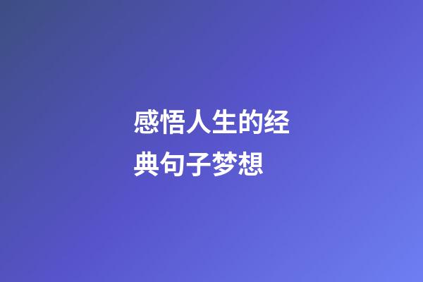 感悟人生的经典句子梦想