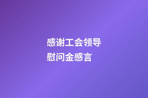 感谢工会领导慰问金感言