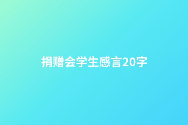 捐赠会学生感言20字