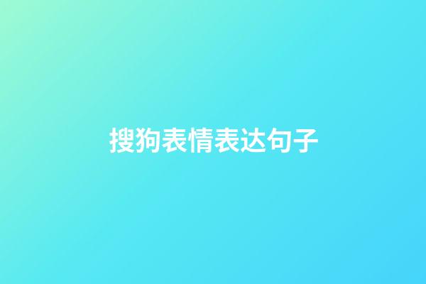 搜狗表情表达句子