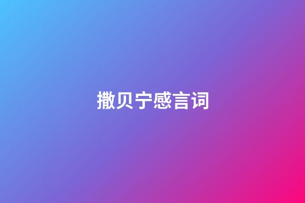 撒贝宁感言词