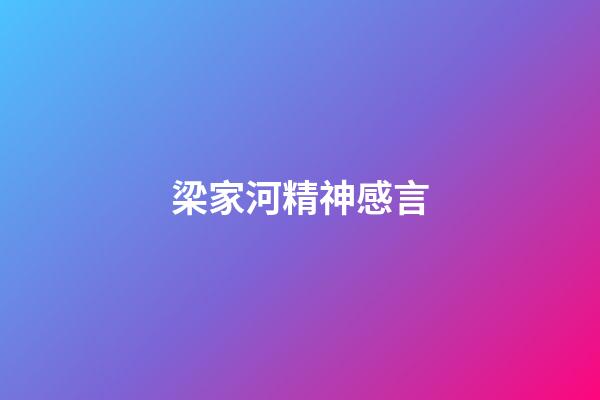 梁家河精神感言