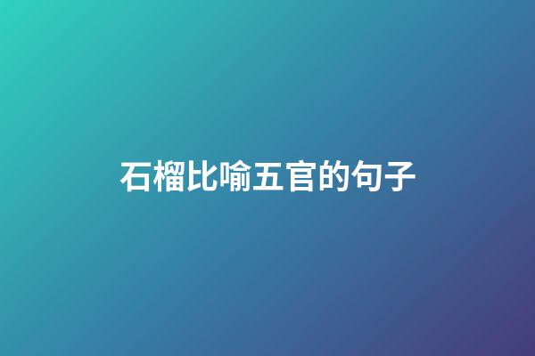 石榴比喻五官的句子