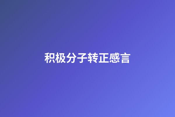 积极分子转正感言