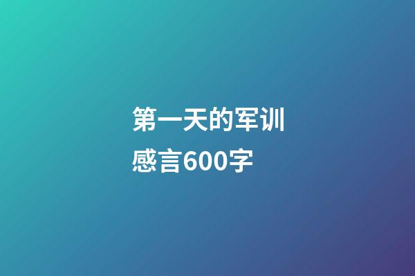 第一天的军训感言600字