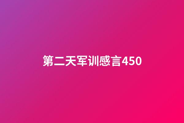 第二天军训感言450