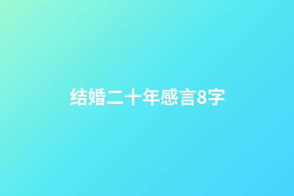 结婚二十年感言8字