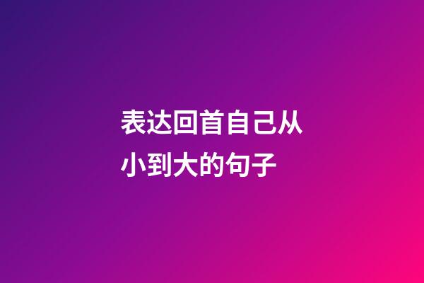 表达回首自己从小到大的句子