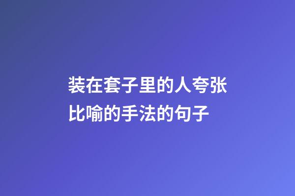 装在套子里的人夸张比喻的手法的句子