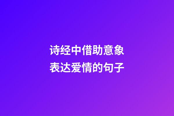 诗经中借助意象表达爱情的句子