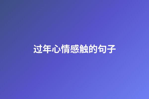 过年心情感触的句子