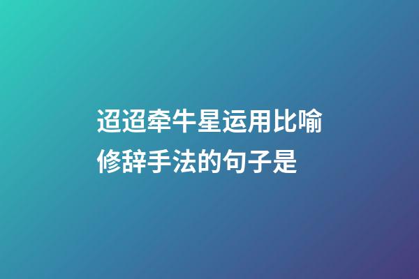 迢迢牵牛星运用比喻修辞手法的句子是