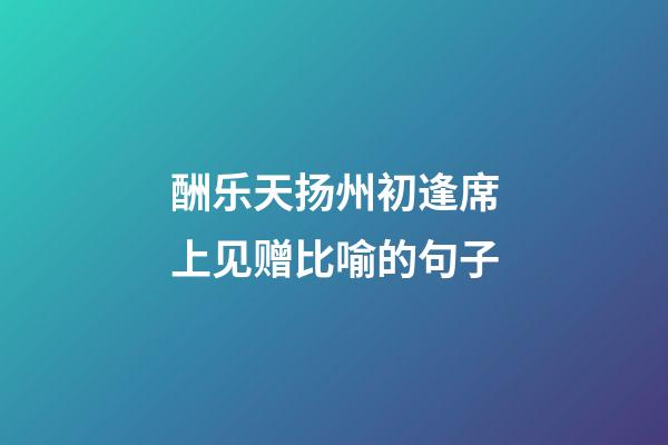 酬乐天扬州初逢席上见赠比喻的句子